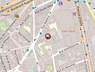 Carte de Square Des Artistes à Paris