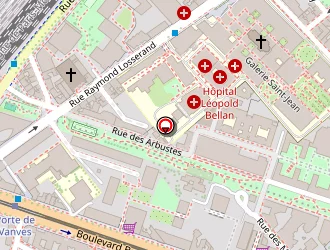 Carte de Gymnase Auguste Renoir à Paris