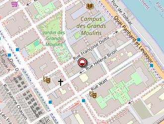 Carte de Institut Jacques Monod à Paris