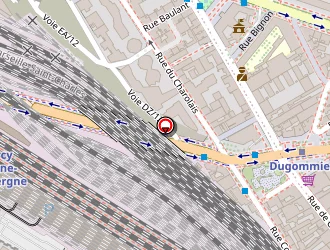 Carte de L'oulette à Paris