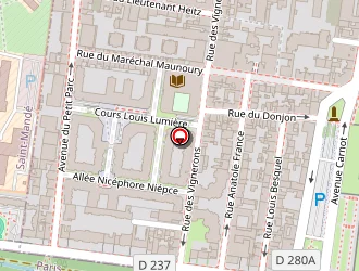 Carte de Grand M à Vincennes