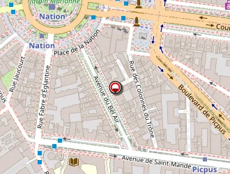 Carte de Congrégation Des Sacrés Coeurs à Paris