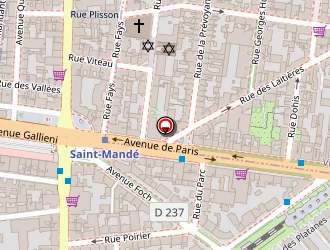 Carte de La Fromagette à Saint-mandé