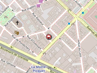 Carte de Hotel Grenelle à Paris