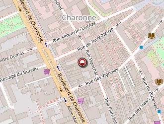 Carte de Timhotel Nation à Paris