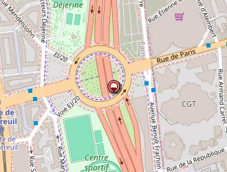 Carte de Decathlon à Montreuil