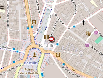 Carte de Hub Bastille à Paris