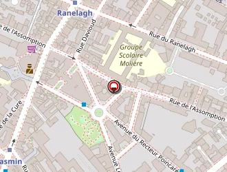 Carte de Ranelagh à Paris