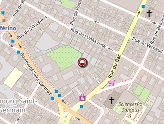 Carte de Hôtel Bac Saint Germain à Paris