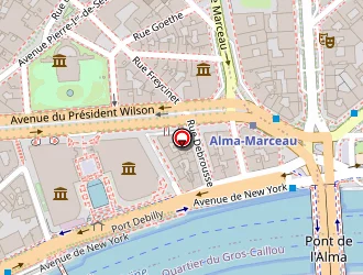 Carte de Café Branly à Paris