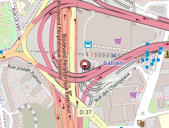 Carte de Dispart à Bagnolet