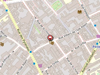 Carte de Hipotel Gambetta à Paris