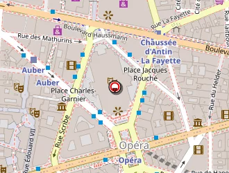 Carte de Opera Antin à Paris