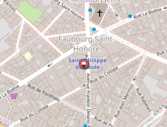 Carte de Royal Hotel Colisée à Paris