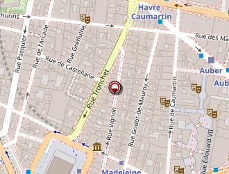 Carte de Hotel Athénée à Paris