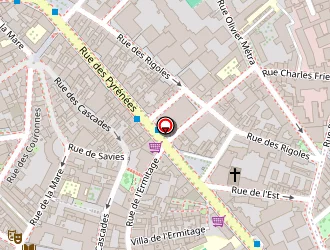 Carte de Ermitage Hôtel à Paris