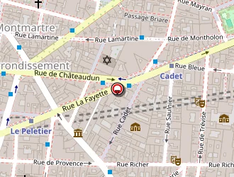 Carte de Ibis Styles Paris Lafayette Opéra à Paris
