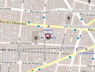 Carte de Hôtel Peletier Haussmann Opéra à Paris