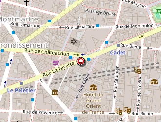 Carte de Acadia Opéra Hôtel à Paris