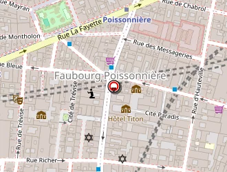 Carte de Hôtel Paradis Paris à Paris