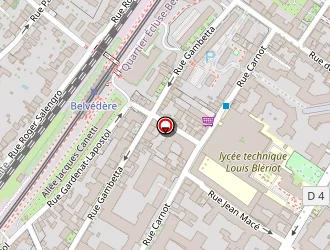 Carte de Beth Loubavitch à Suresnes