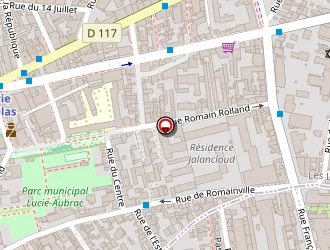 Carte de Hotel Lilas Pasteur à Bagnolet