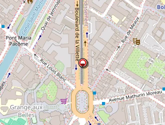 Carte de Centre D'action Sociale à Paris