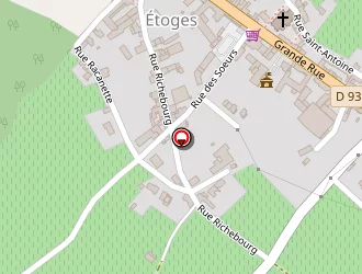 Carte de Les Corettes à Étoges