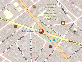 Carte de Parc Monceau à Paris