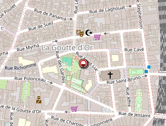 Carte de Centre Animation Goutte D'or à Paris
