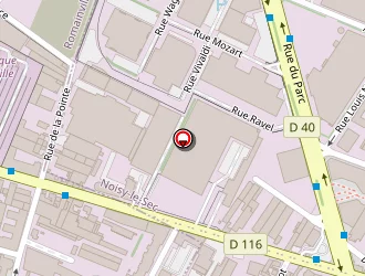 Carte de B&b Hôtel Paris Romainville Noisy Le Sec à Noisy-le-sec