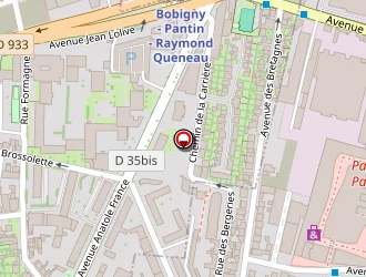 Carte de Les Benjamins à Pantin