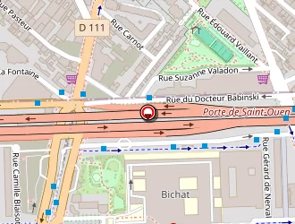 Carte de Paris-blanc à Paris