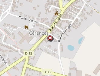 Carte de Cerences Ambulances à Cérences