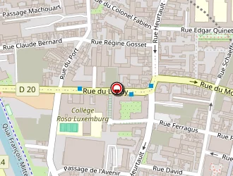 Carte de Association Aurore à Aubervilliers