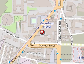 Carte de La Rose Blanche à Saint-denis