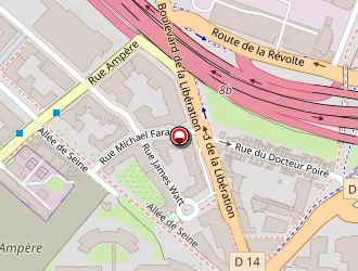 Carte de Véronique (coiffure) à Saint-denis