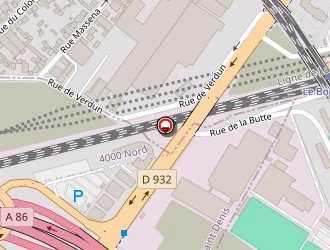 Carte de B&b Hôtel à Courneuve (la)