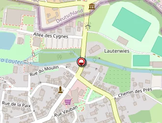 Carte de Supermarché Coop à Lauterbourg