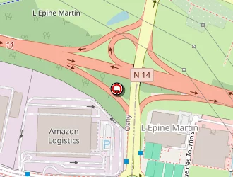 Carte de Station Esso Express à Cergy