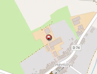 Carte de Ecole Primaire Mixte à Hémilly