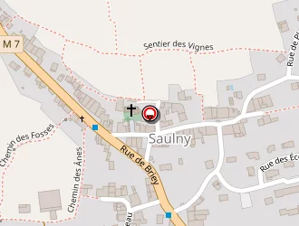 Carte de Antoine Daniel à Saulny