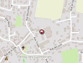 Carte de Valognes à Péroy-les-gombries