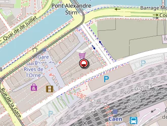 Carte de La Rive Droite à Caen