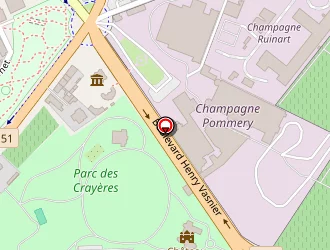 Carte de Les Crayères à Reims