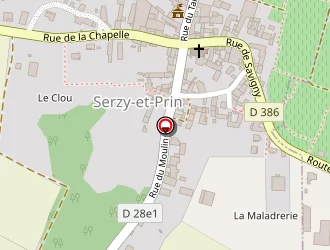 Carte de Chemin Colette à Serzy-et-prin