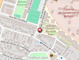 Carte de Les Palmiers à Reims