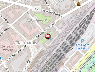 Carte de B&b Hôtels à Reims