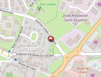 Carte de Station Esso Express à Bayeux