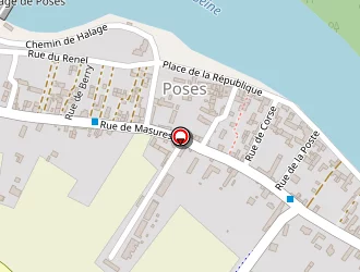 Carte de La Poste à Poses